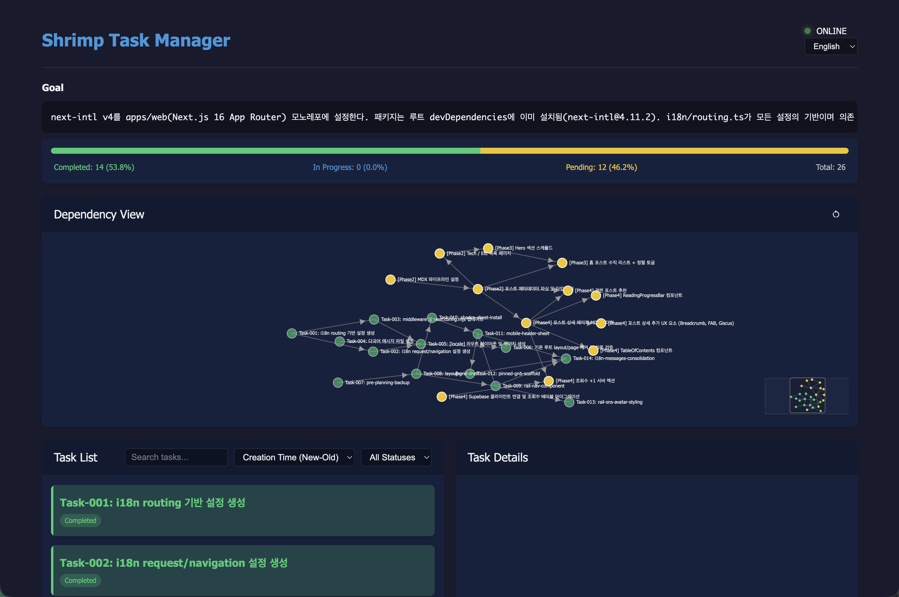 Shrimp Task Manager WebUI